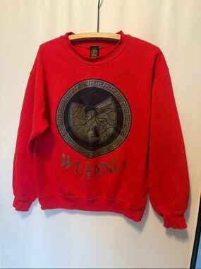 WU-TANG Red Graphic Crewneck Sweatshirt